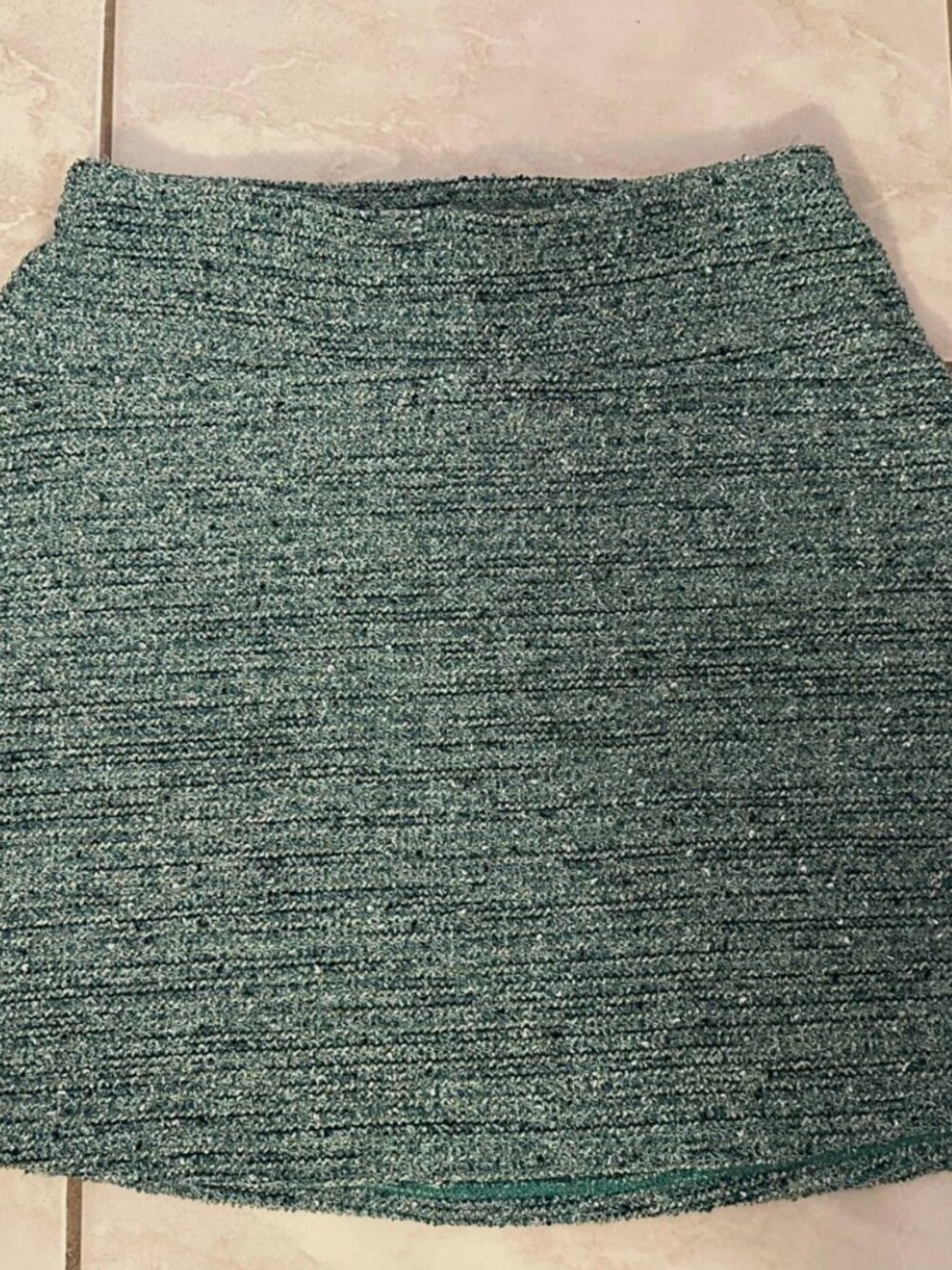 LOFT Skirt Women's Small Aqua Green Textured Pull On Elastic Waist A-Line NWT